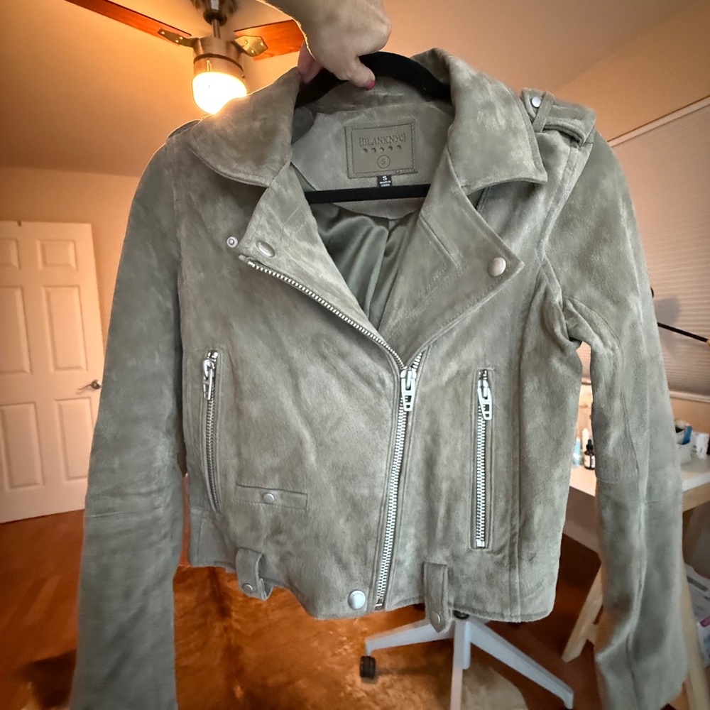 Blank NYC Suede genuine leather jacket